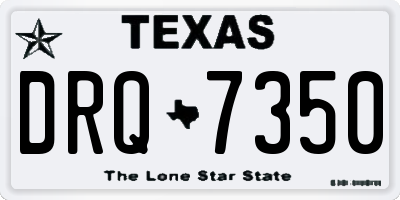 TX license plate DRQ7350