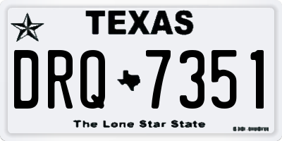 TX license plate DRQ7351