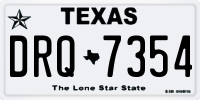 TX license plate DRQ7354