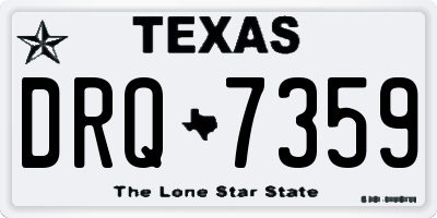 TX license plate DRQ7359
