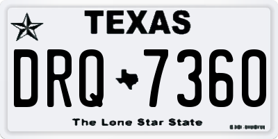 TX license plate DRQ7360