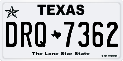 TX license plate DRQ7362
