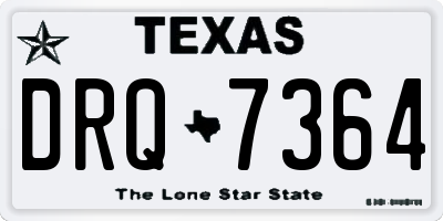 TX license plate DRQ7364