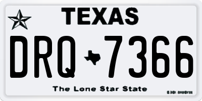 TX license plate DRQ7366