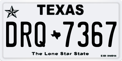 TX license plate DRQ7367