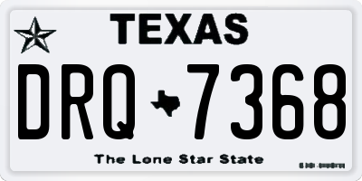 TX license plate DRQ7368
