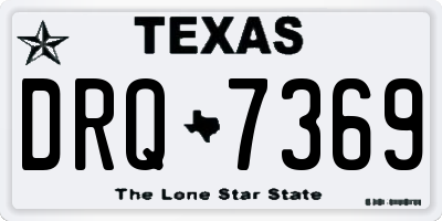 TX license plate DRQ7369