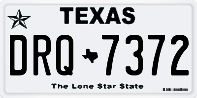 TX license plate DRQ7372
