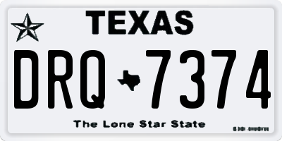 TX license plate DRQ7374
