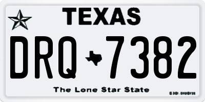 TX license plate DRQ7382
