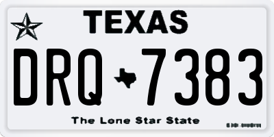 TX license plate DRQ7383