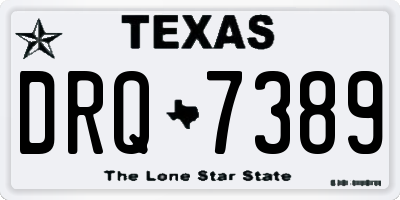TX license plate DRQ7389