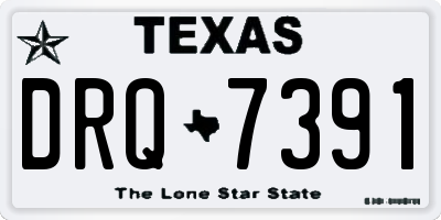 TX license plate DRQ7391
