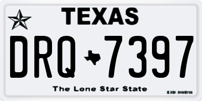 TX license plate DRQ7397