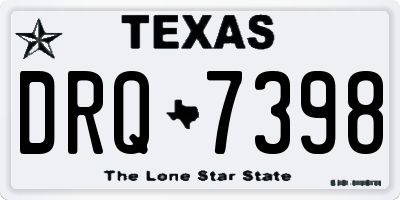 TX license plate DRQ7398