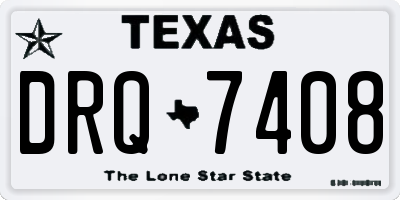 TX license plate DRQ7408