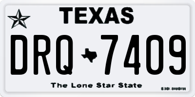 TX license plate DRQ7409