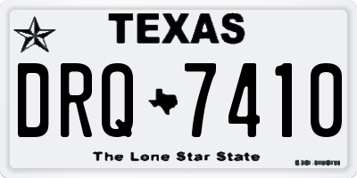TX license plate DRQ7410
