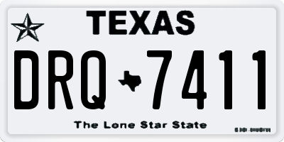 TX license plate DRQ7411