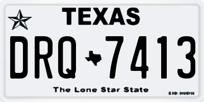 TX license plate DRQ7413
