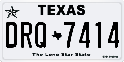 TX license plate DRQ7414