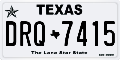 TX license plate DRQ7415