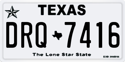 TX license plate DRQ7416