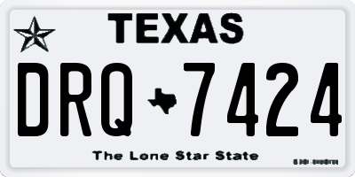 TX license plate DRQ7424