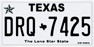 TX license plate DRQ7425