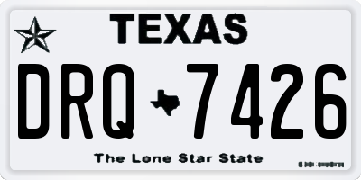 TX license plate DRQ7426