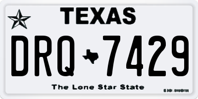 TX license plate DRQ7429
