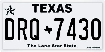TX license plate DRQ7430