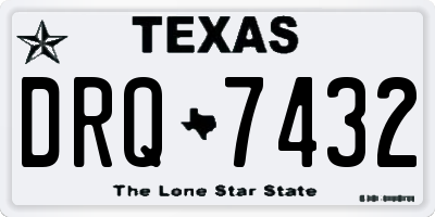 TX license plate DRQ7432