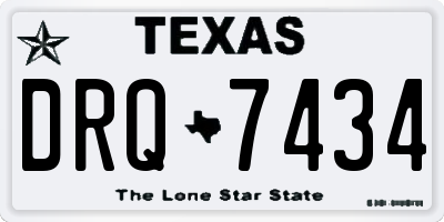 TX license plate DRQ7434