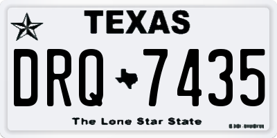 TX license plate DRQ7435