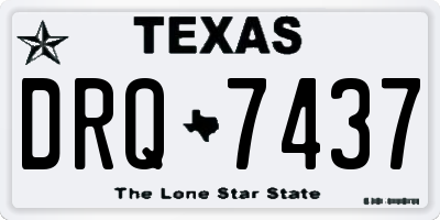 TX license plate DRQ7437