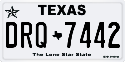 TX license plate DRQ7442