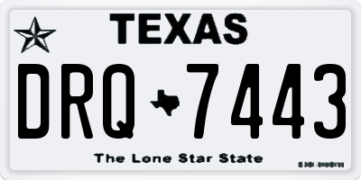 TX license plate DRQ7443