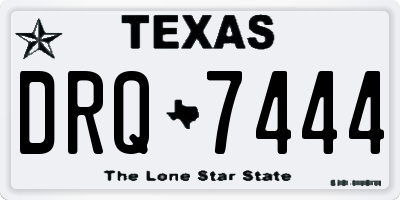 TX license plate DRQ7444