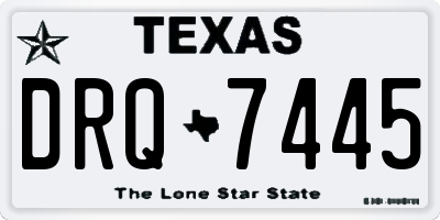 TX license plate DRQ7445