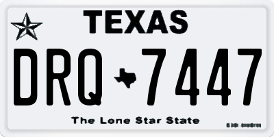 TX license plate DRQ7447