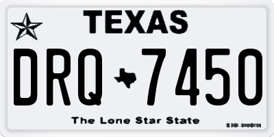 TX license plate DRQ7450