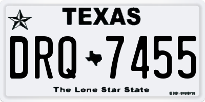 TX license plate DRQ7455
