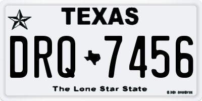 TX license plate DRQ7456