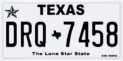 TX license plate DRQ7458