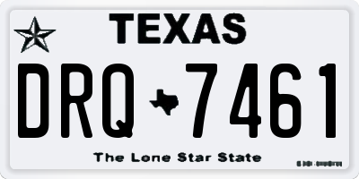 TX license plate DRQ7461
