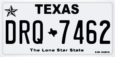 TX license plate DRQ7462