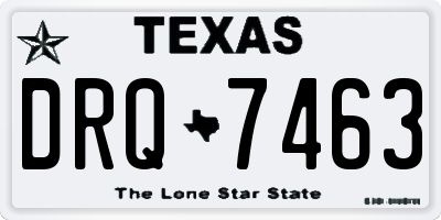 TX license plate DRQ7463