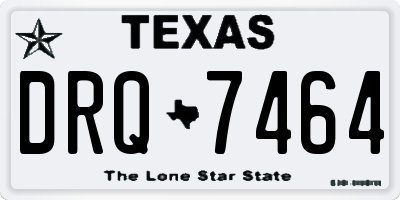 TX license plate DRQ7464