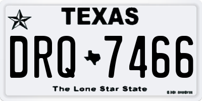 TX license plate DRQ7466